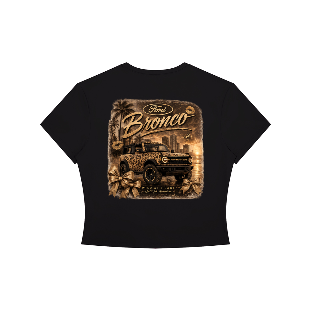 Crop Top W/ Bronco Graphic on Back W/ Brand on Front