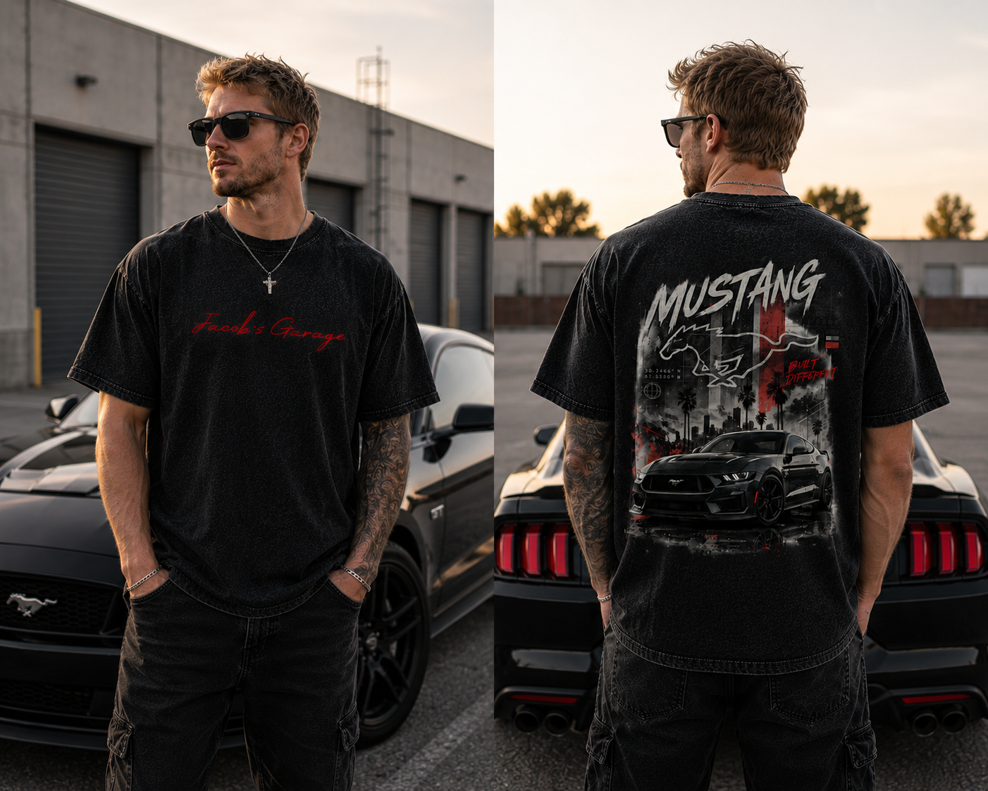 Mustang Graphic on Back W/ Brand on Front